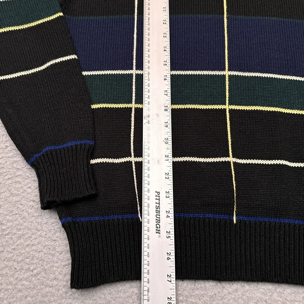 Vintage Arrow‎ Brigade Sweater Men's XL Windowpane Plaid Pullover 80s Grandpa